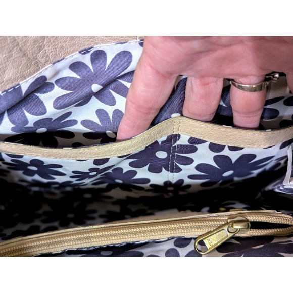 Nino Bossi Genuine Leather Shoulder Bag Hobo Purse Tan Beige Soft Everyday - Picture 6 of 10